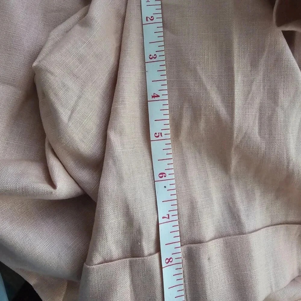 Vintage Prestwyck LTD Gretchen Pleated Linen Cotton Blend Shorts Size 8 Pink‎ - Picture 7 of 7